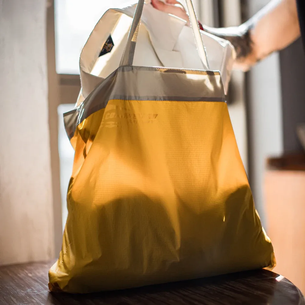 Maden – sac fourre-tout pliable d'extérieur, sac de voyage étanche de grande capacité, poignées contrastées, sacs de shopping de banlieue ultra-légers