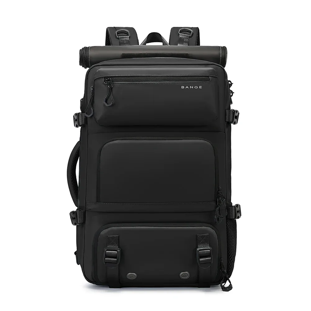 sac à dos pour ordinateur portable 2-en-1 bange avec sac bandoulière détachable, sac de voyage professionnel multi-usage en tissu oxford hydrofuge avec poche à chaussures