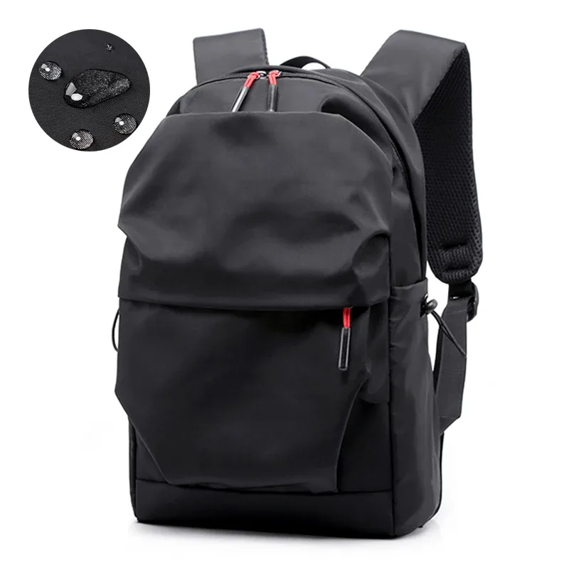 sac à dos étanche multifonction pour hommes, sacs d'école de luxe pour étudiants, sacs à dos pour ordinateur portable décontracté plissé pour ordinateur portable 15.6 pouces