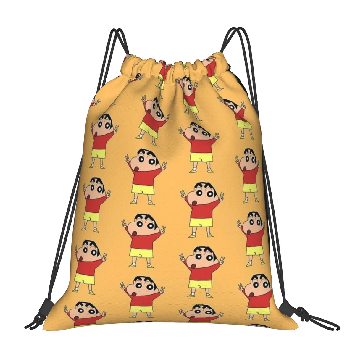 sac à dos à cordon de serrage crayon shin-chans, sac de sport résistant à l'eau pour la randonnée