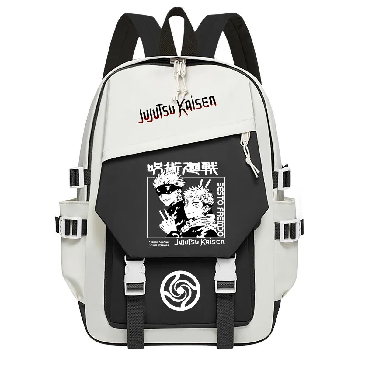 sacs d'école anime jujutsu kaisen pour filles, sac à dos de grande capacité, imprimé gojo satoru, sac à dos pour étudiants, sac pour ordinateur, mochila