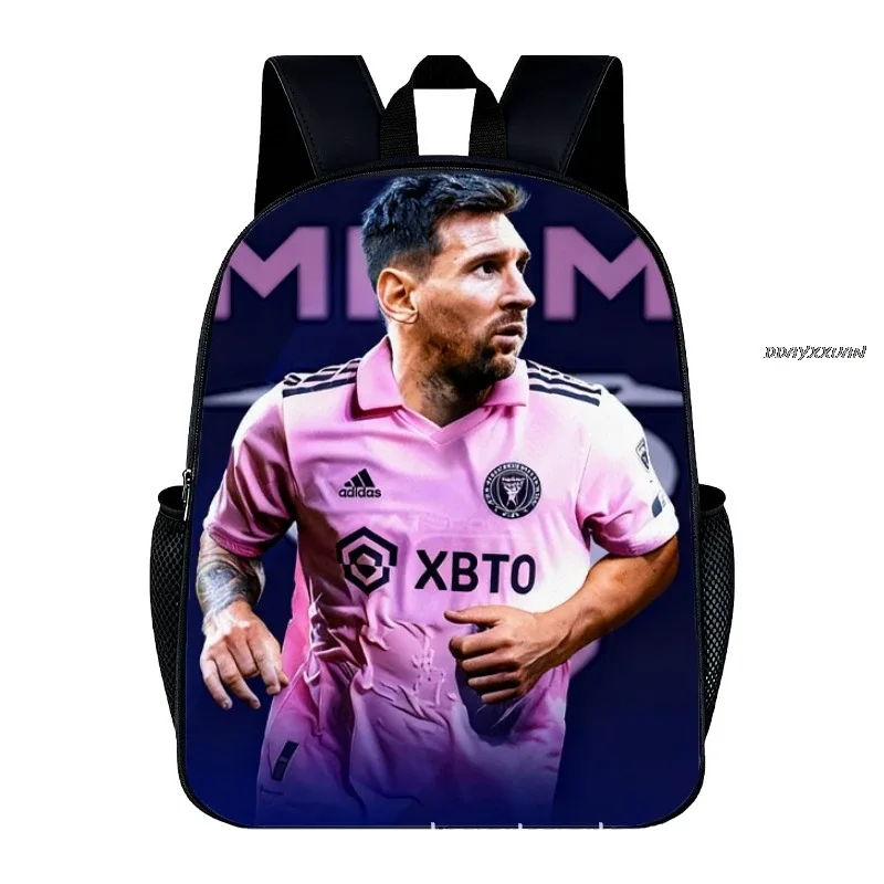 sac à dos messi hedgehog shadow pour l'école primaire, sac à dos de dessin animé, sac à dos à double bandoulière, cadeau pour enfants