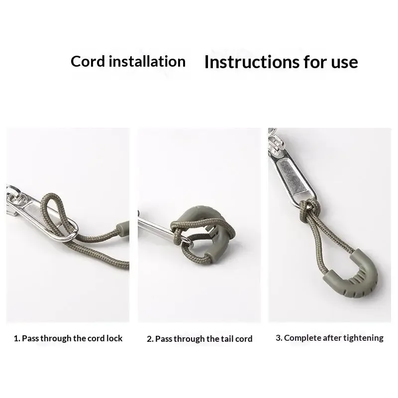 5 pièces de remplacement pour fermeture éclair : tirette, extracteur, cordons, clips, curseur de fermeture éclair, accessoires pour sacs, valises, sacs à dos, tentes et vêtements.