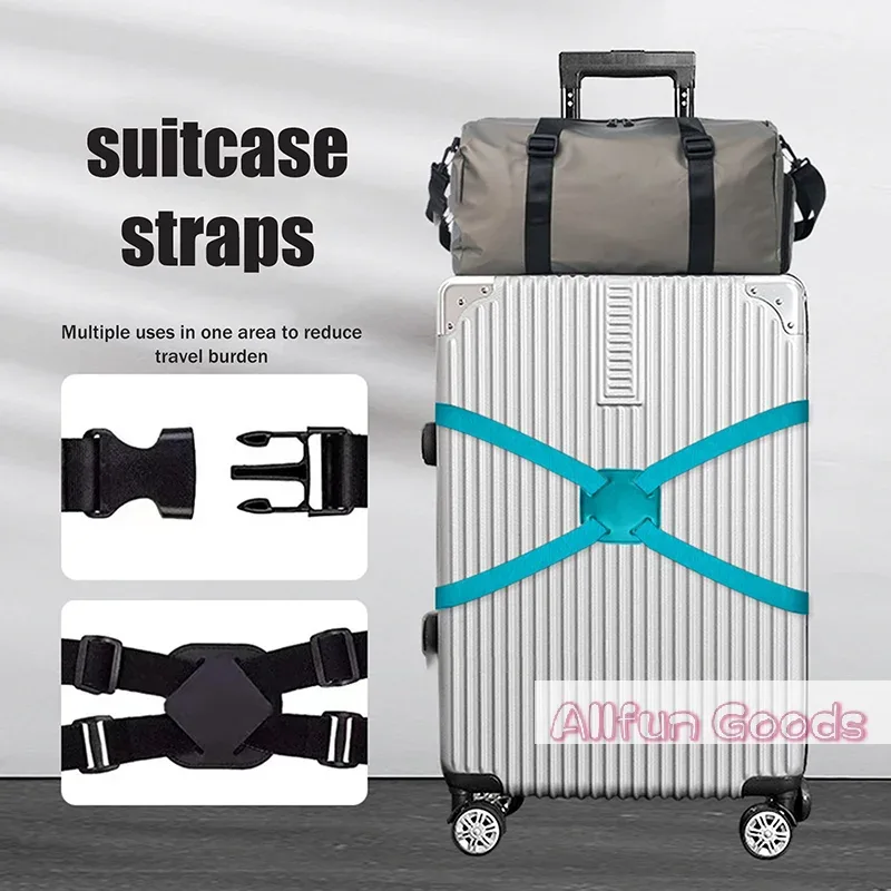 sangle de bagage élastique réglable, bande de fixation pour valise, sangle de fixation de bagages, ceinture de fixation antivol sécurisée pour le voyage