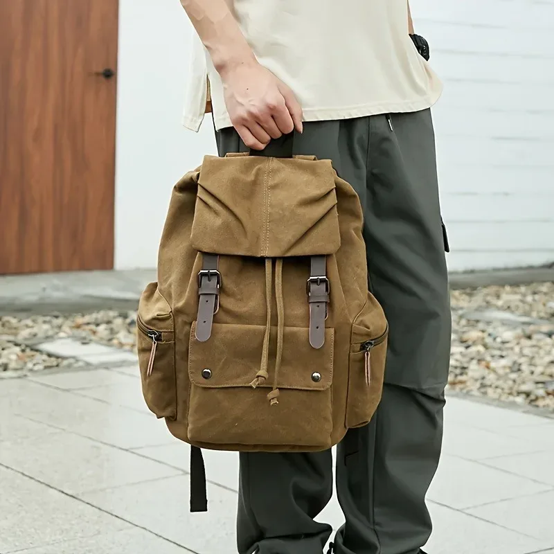 nouveau sac à dos en toile, sacs d'ordinateur de grande capacité version coréenne élégante, sac à dos de voyage de style collégial pour hommes et femmes