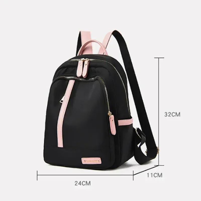 sac à dos de couleur contrastée pour femmes, sacs d'école de grande capacité pour adolescents, sac à dos de voyage oxford étanche pour filles