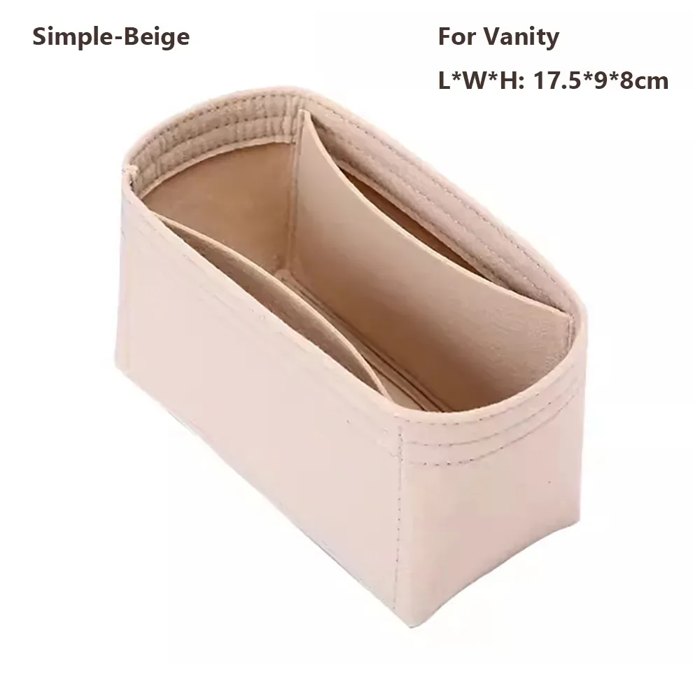organisateur de sac à main en feutre, insert de rangement portable pour sacs lv nice nano/mini/bb/vanity