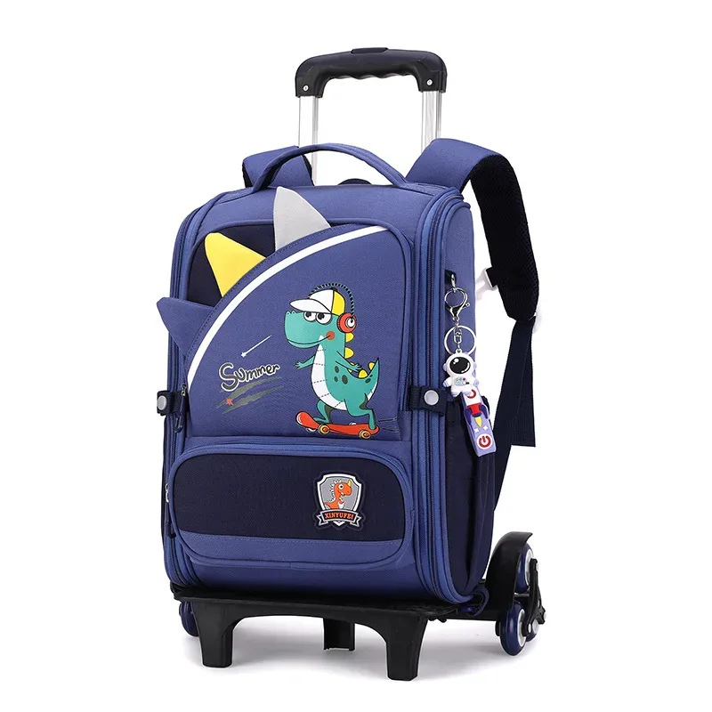 mignon lapin étudiant sac à roulettes pour filles enfants école sacs à dos roulants sac à dos à roulettes sacs d'école avec roues chariot sacoche