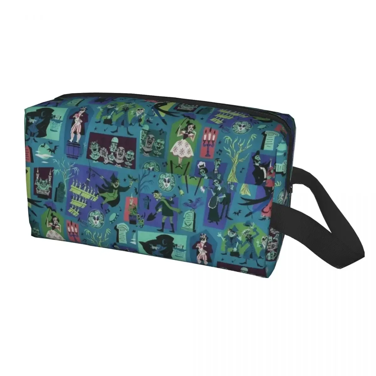 trousse de toilette de voyage personnalisée, mignonne, extensible, pour manoir hanté, maquillage, cosmétique, trousse de rangement, pour femme