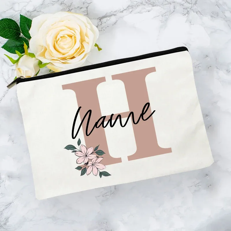 trousse de toilette personnalisée avec nom, impression de lettres, essentiels de voyage pour enfants, trousse à crayons pour l'école et le bureau, cadeau pour enseignant