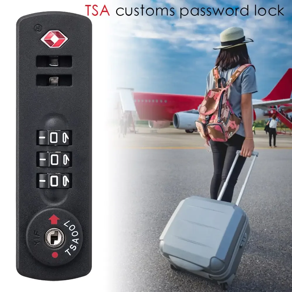 cadenas antivol résistant aux intempéries pour bagages, serrure à code sécurisée tsa21123, serrure à combinaison à 3 chiffres, serrure douanière tsa