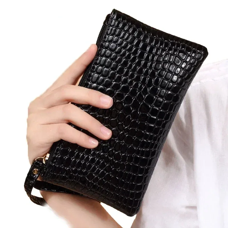 pochette de voyage pour cosmétiques pour femmes, sac à cosmétiques avec fermeture éclair, petit sac de maquillage, étui de rangement de toilette noir à la mode