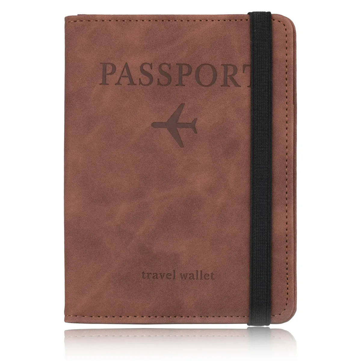 étui à cartes en cuir bloquant rfid, porte-passeport, portefeuille, accessoires de voyage pour femmes et hommes