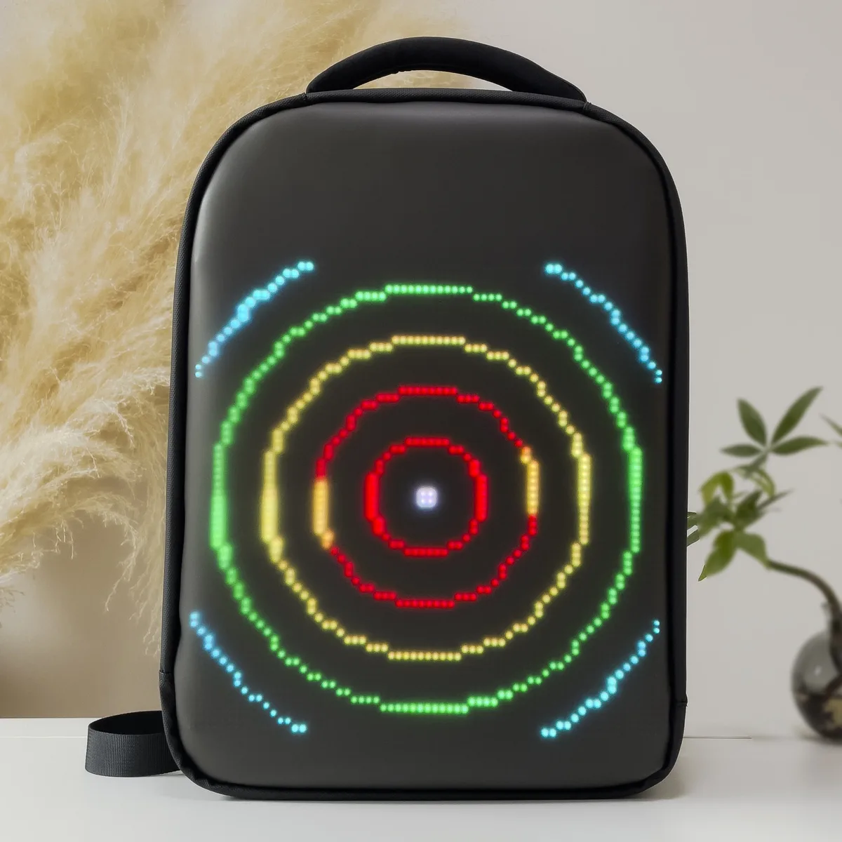 sac à dos led de mode avec écran numérique télécommande photo sac à dos sac ordinateur portable 15.4 pouces pour l'école moto camping
