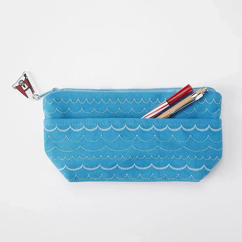 1 pièce trousse de maquillage portable grande capacité, mignonne, créative, motif dessin animé océan, également trousse à crayons et rangement pour fournitures de papeterie
