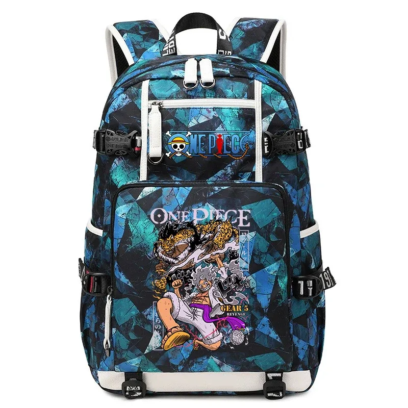 sac à dos d'école décontracté imprimé anime luffy, grande capacité, sac à livres pour garçons et filles, voyage, sport