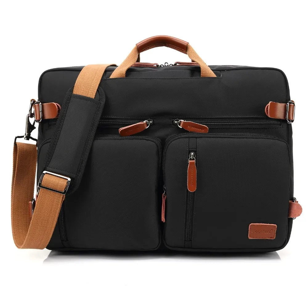 Sac à main, sacoche d'affaires, sac à dos convertible, sac pour ordinateur portable 15-17 pouces, sac bandoulière, sacoche pour ordinateur portable
