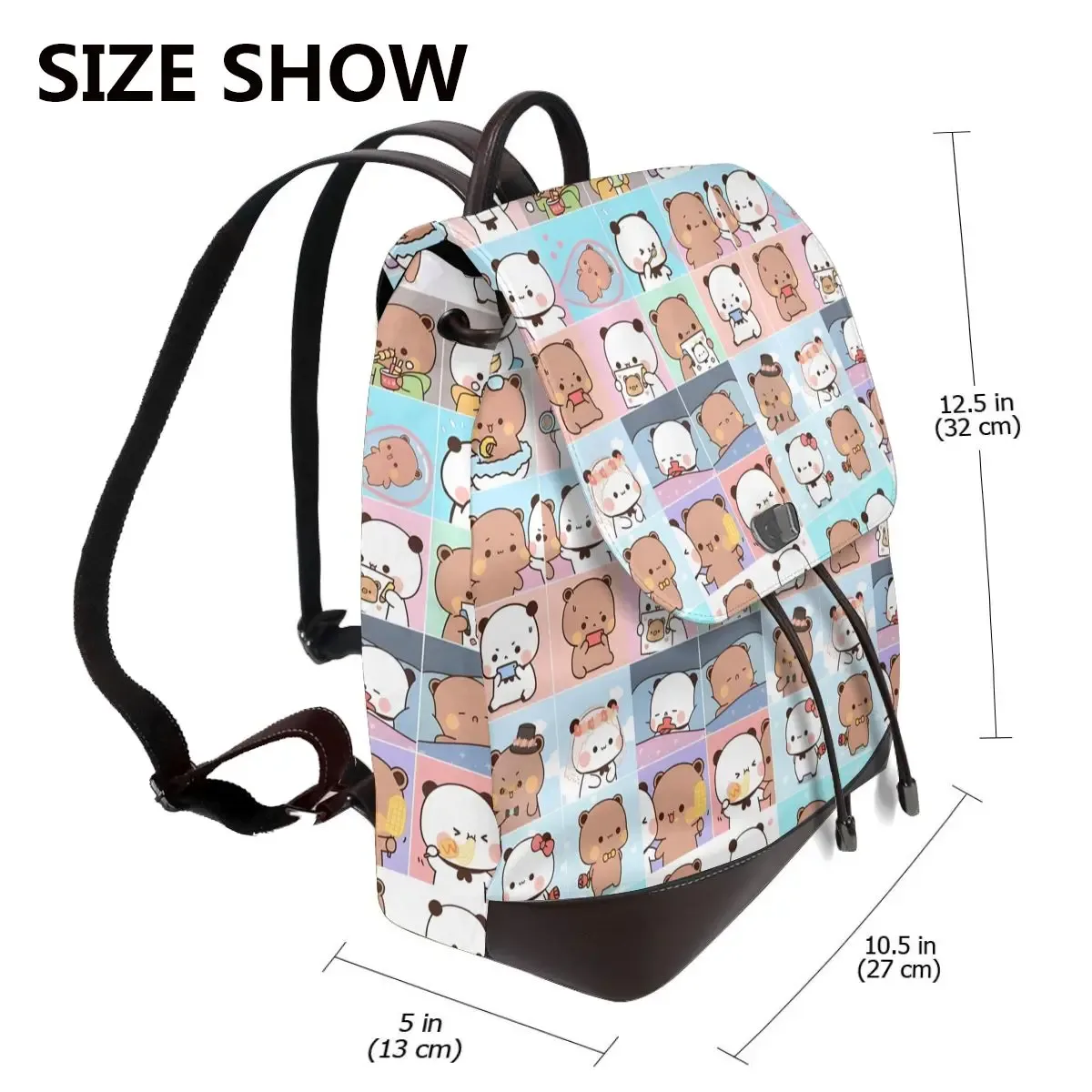 Bubu Dudu Nouveau sac à dos pour femme tendance, sac à dos en cuir de haute qualité, sac à dos simple et élégant, sac à dos de grande capacité