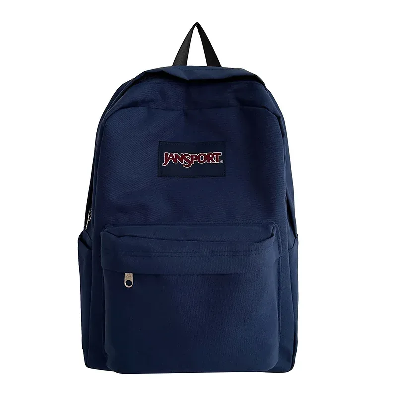 nouveau sac à dos grande capacité unisexe, couleur unie simple, pour le campus et les voyages, haute valeur esthétique, sac à dos à double bretelle pour hommes et femmes