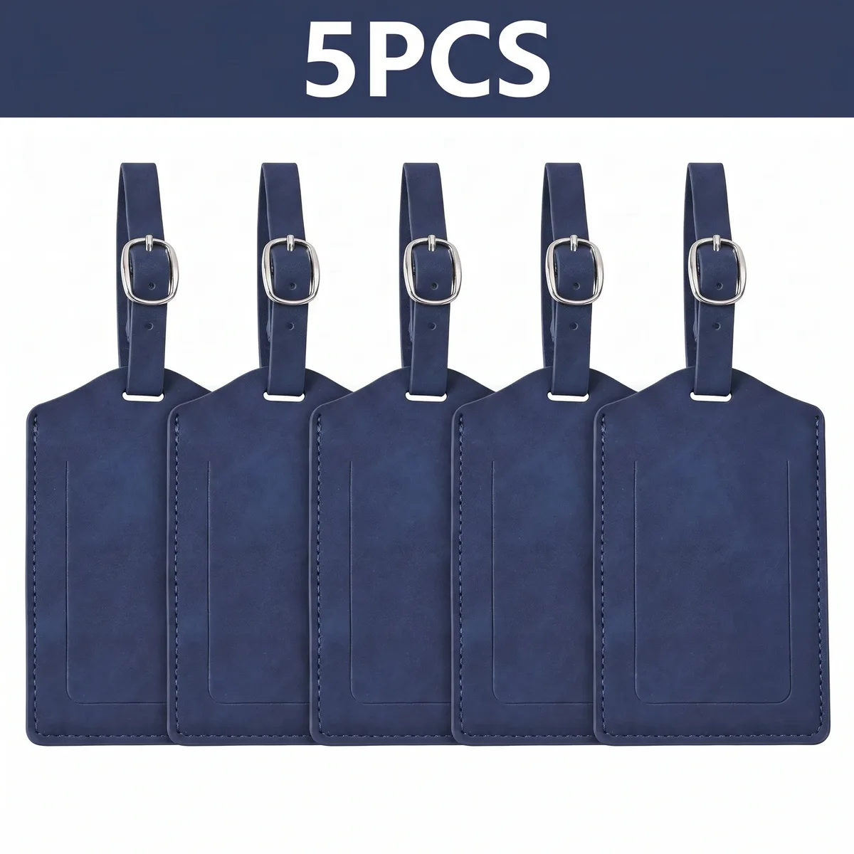 étiquette de bagage en cuir pu, 3/5/8 pièces, boucle métallique réglable, étanche, anti-perte, pour sac à dos, sac de golf