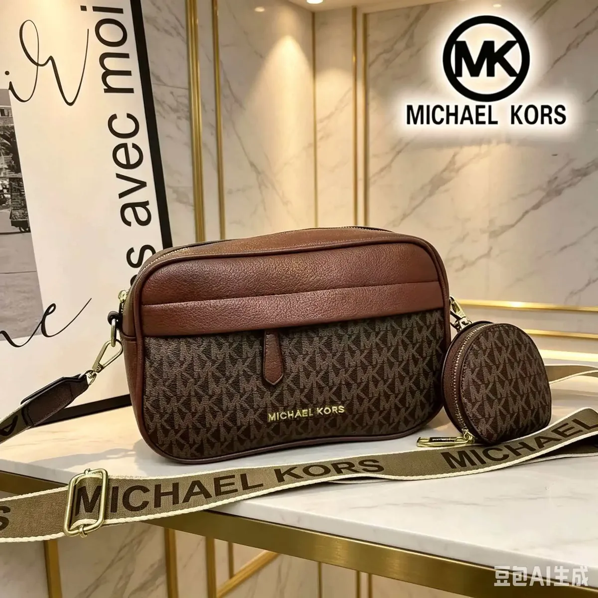 Sac bandoulière Michael Kors Jet Set Light Luxury Travel Print pour femme, nouvelle arrivée, sac multifonctionnel pour appareil photo
