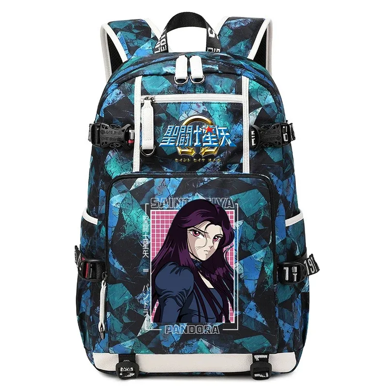 sac à dos imprimé saint seiya pour étudiants, sac à dos d'école de grande capacité pour adolescents, garçons et filles