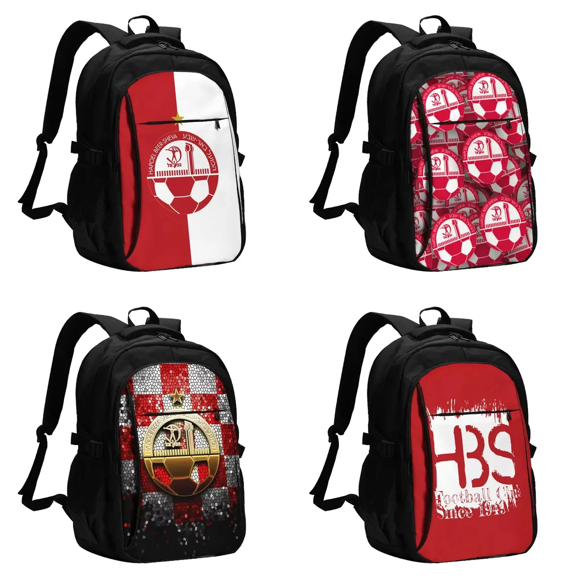 Hapoel Beer Sheva Travel Laptop Backpack, Business Water Resistant Backpack with USB Charging Port, College Bag for Men & Women