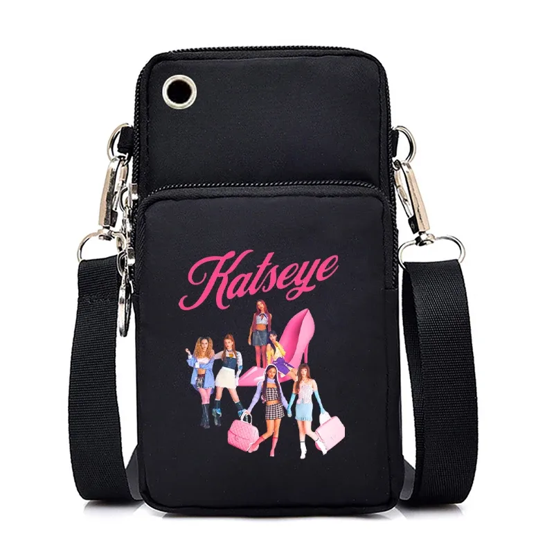 sacs à bandoulière vintage katseye hip hop pour femmes et hommes, mini sacs pour téléphone portable katseye pour filles et garçons, nouveaux sacs à main, sacs bandoulière, cadeaux