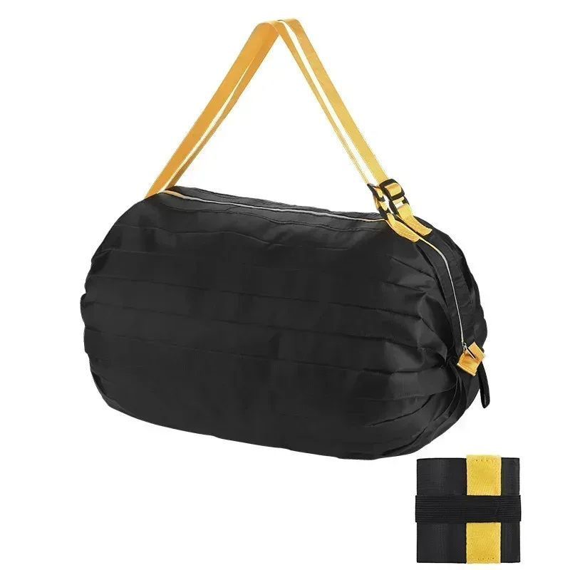 sac de shopping pliable pour femmes, fourre-tout de grande capacité, organisateurs de voyage en nylon, sacs de shopping portables à fermeture éclair pour marché