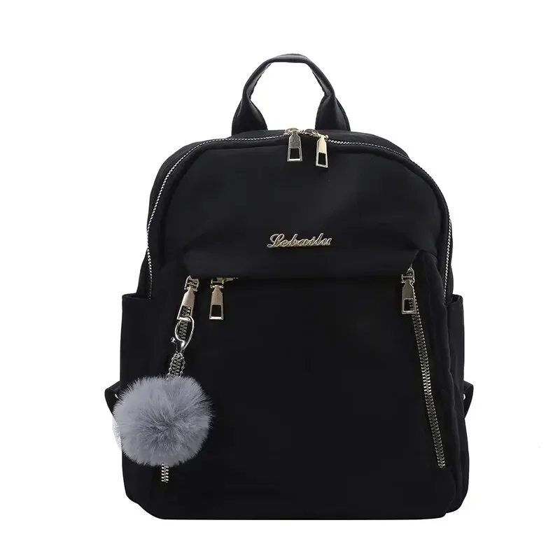 sac à dos de voyage noir unisexe simple et grande capacité - sac à dos d'étudiant style harajuku et high street