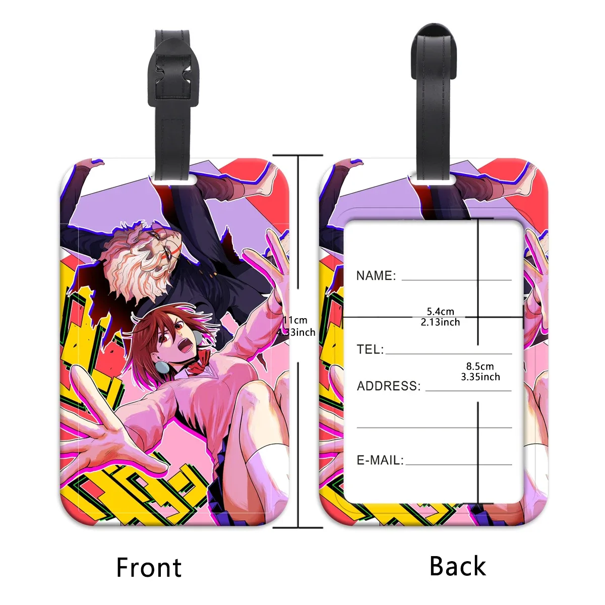 étiquettes de bagage anime japonais, identification de valise, porte-nom, étiquette de bagage, embarque de voyage, accessoires de valise portables