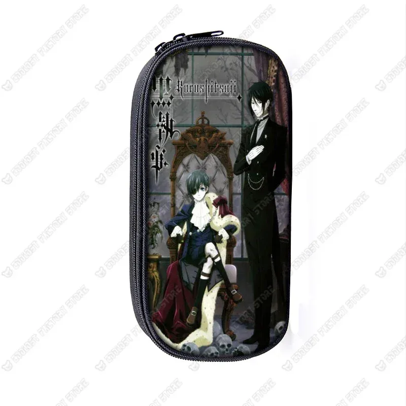 trousse à cosmétiques anime black butler, sac à crayons, sacs de papeterie pour garçons et filles, porte-crayons pour enfants, fournitures scolaires