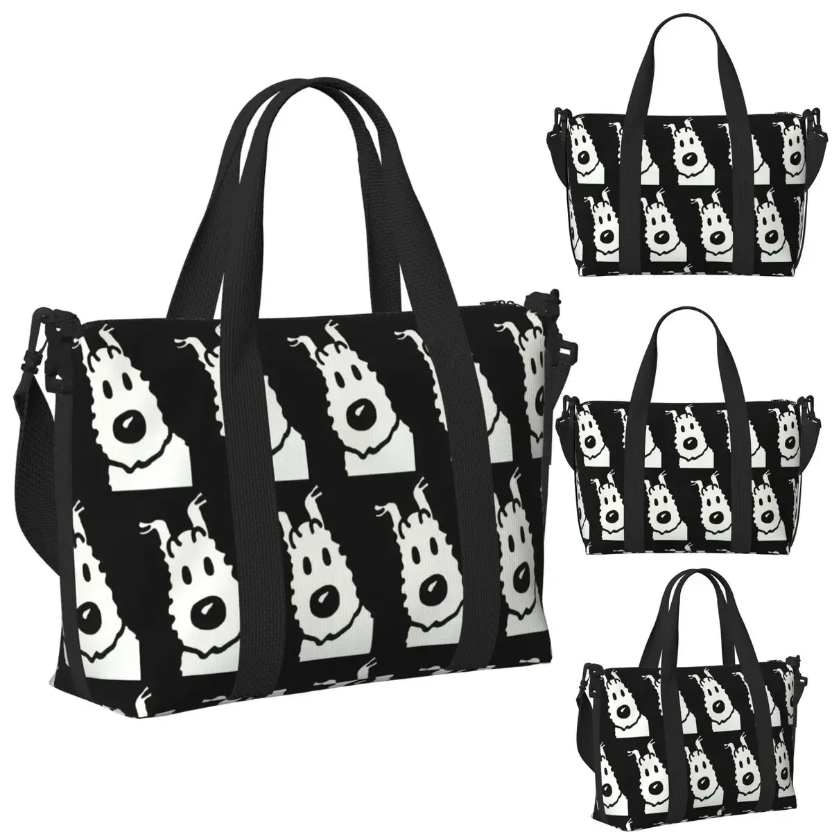 Sac de voyage de plage The Adventures Of T-Tintin-S, fourre-tout de grande capacité pour salle de Sport, sac à bandoulière de Shopping pour femmes