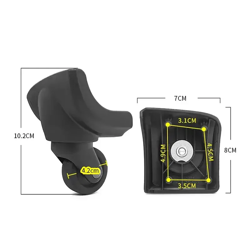 roues de rechange universelles pour valise de voyage en tissu 35t/zd244/zd-244, roulettes pivotantes à tirer