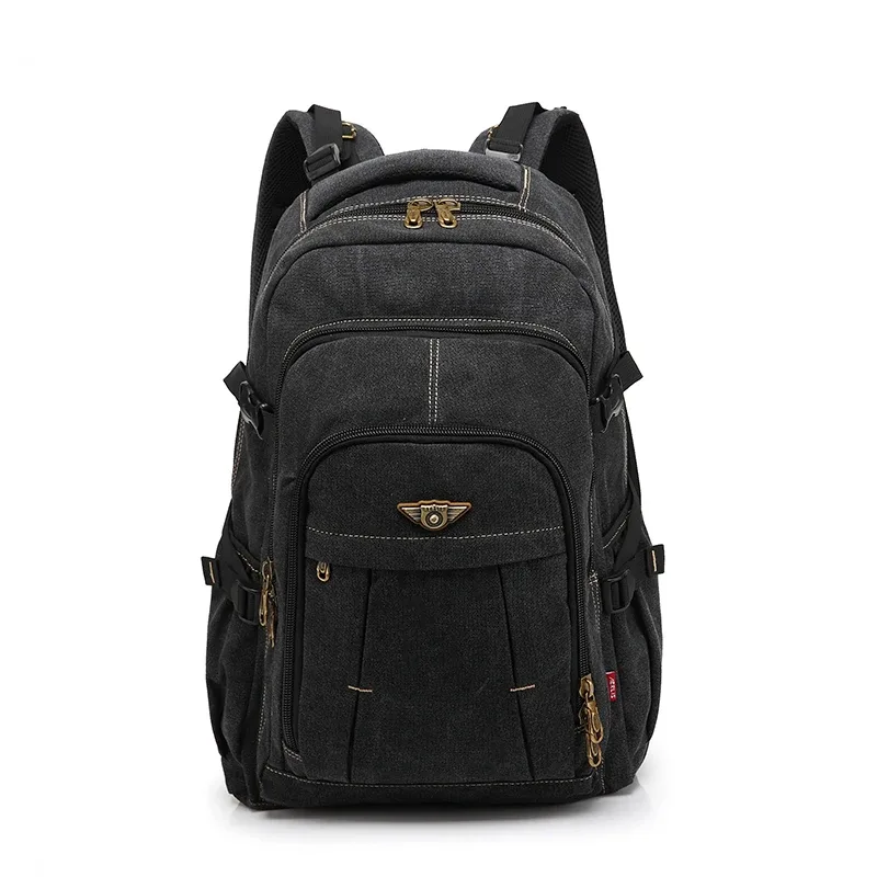 sac à dos vintage en toile pour ordinateur portable, 17.3/15.6 pouces, avec fermeture éclair, pour voyage, cartable d'école