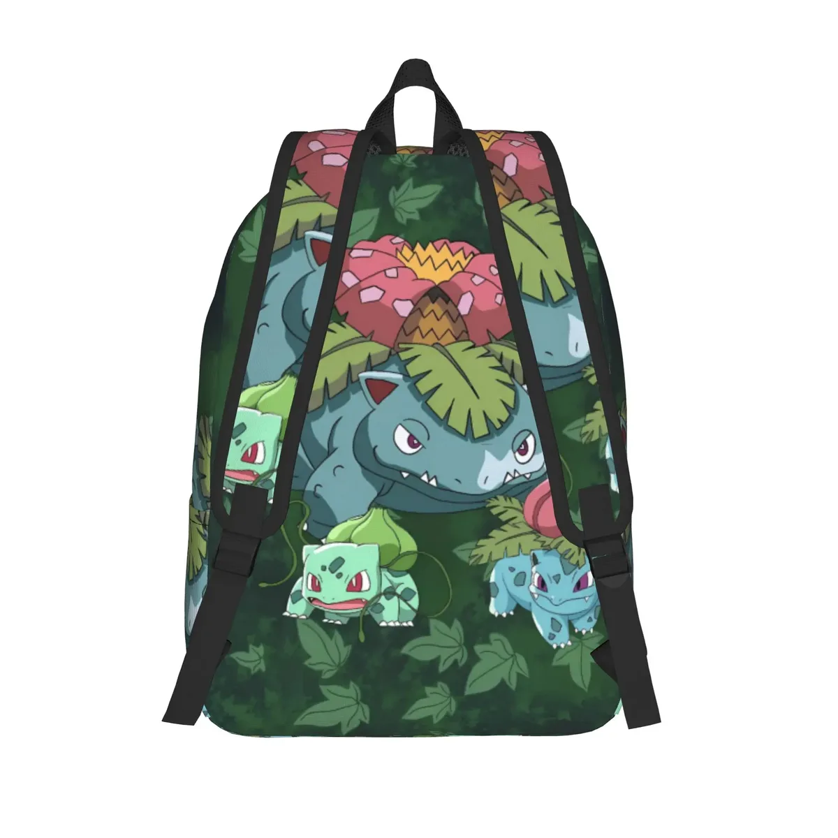 sac à dos de voyage bulbasaur forest cartoon, sacs à dos de voyage pour hommes, sacs d'école secondaire à motifs colorés, sac à dos cool