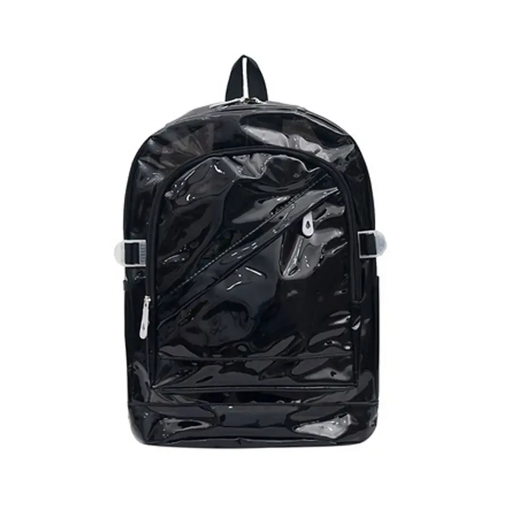 sac à dos transparent de couleur bonbon portable pour adolescents, sac d'école en pvc pour étudiants, sac de voyage polyvalent, sac à bandoulière transparent pour l'école.