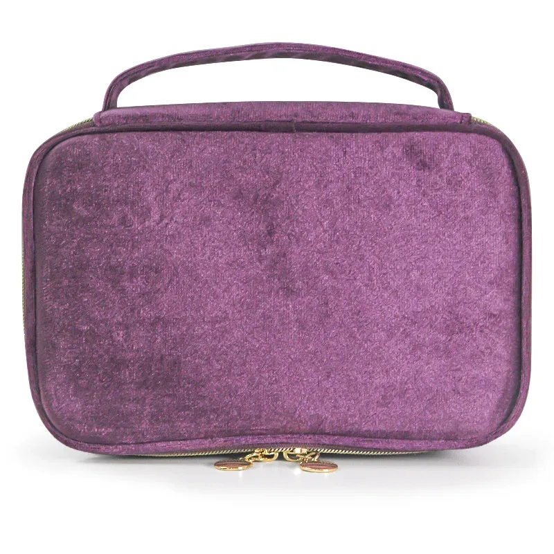 xmessun nouveau sac cosmétique de voyage en flanelle à la mode pour les femmes, sac de maquillage à main de grande capacité décontracté de créateur de mode a327