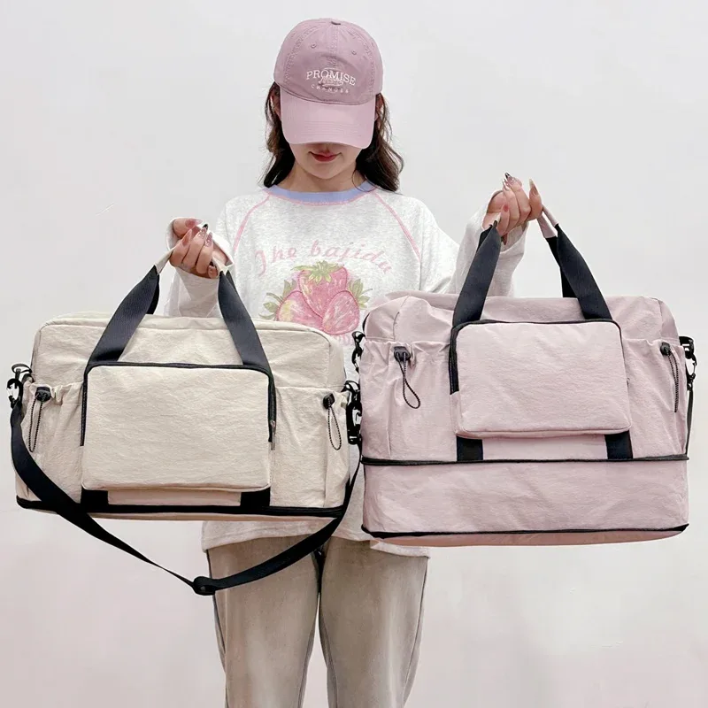 sac de voyage fitness pour femmes, grande capacité, séparation sec/humide, sac à main léger pour les voyages d'affaires de courte distance