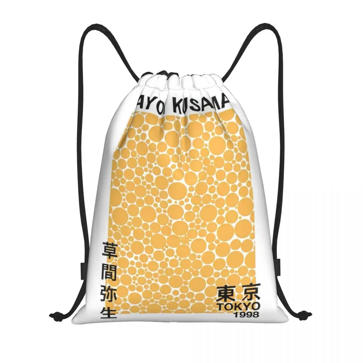 sacs à cordon d'exposition japonaise personnalisés yayoi kusama pour l'entraînement sacs à dos de yoga femmes hommes sac à dos de sport