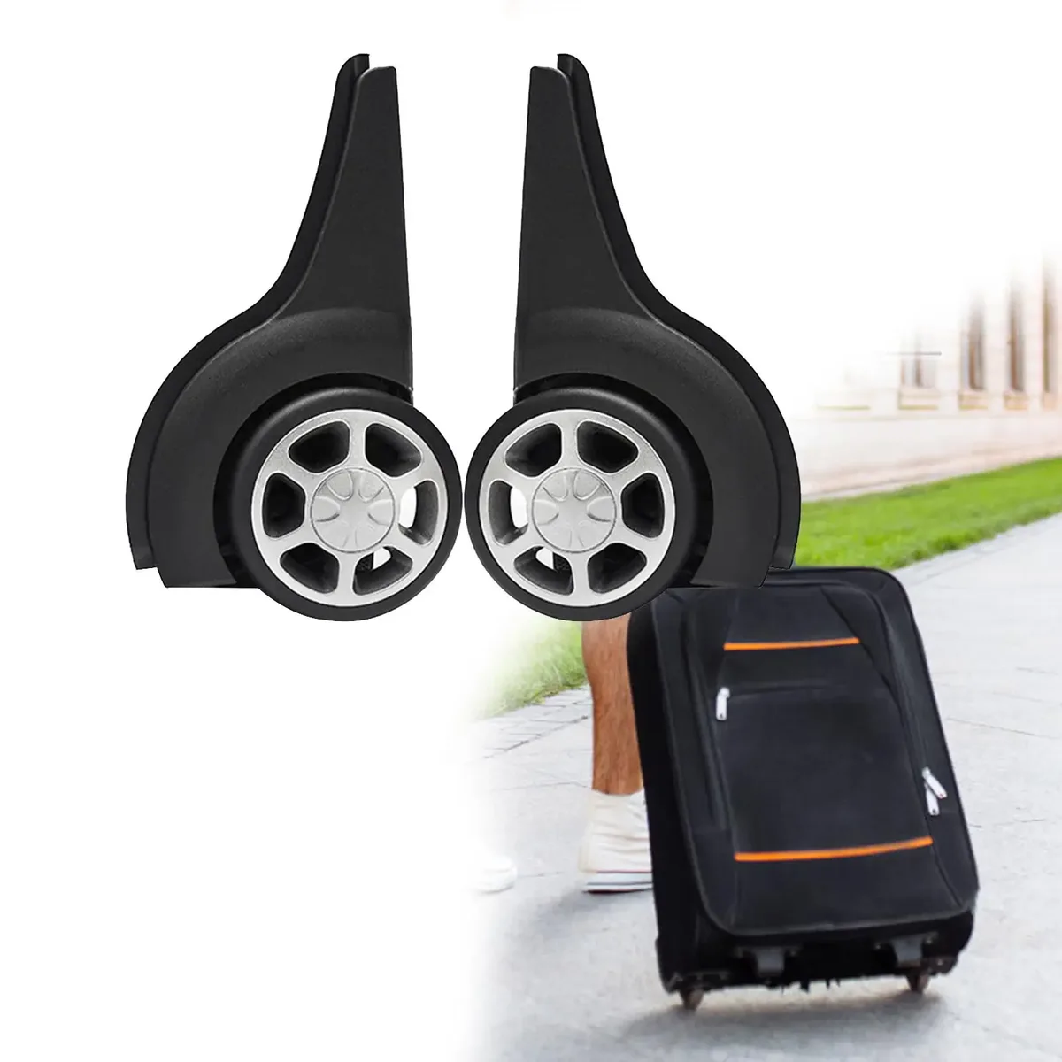 Roulettes de Remplacement Silays euses et Durables pour Bagages, 2 Pièces
