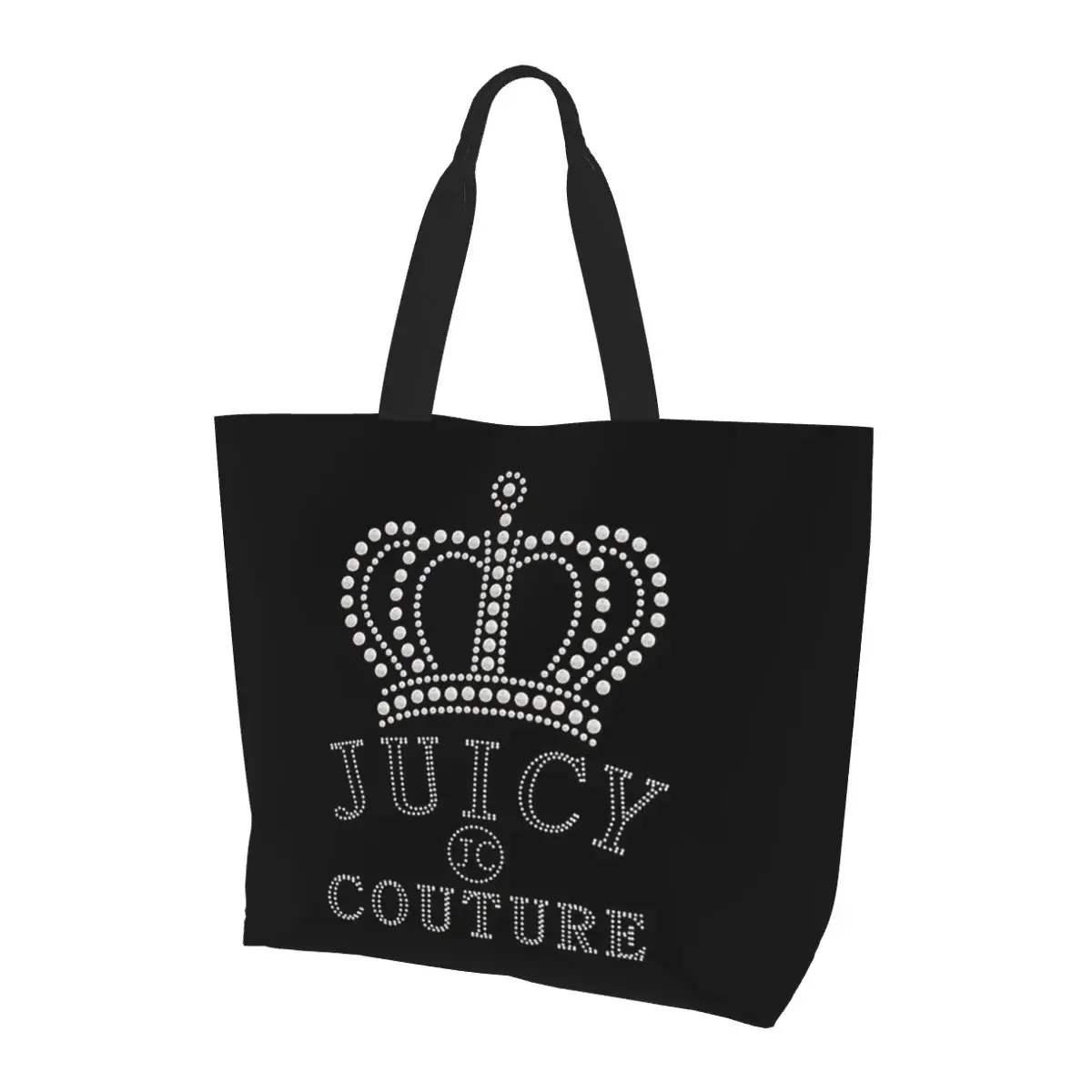 sac fourre-tout classique juicy couture en toile, grande capacité, sac à bandoulière, sac de courses pour femmes
