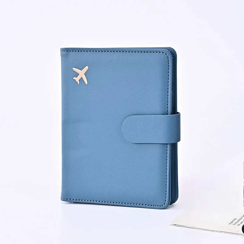 étui porte-passeport en cuir étanche avec porte-cartes de crédit, housse de voyage mignonne pour femme/homme avec fermoir