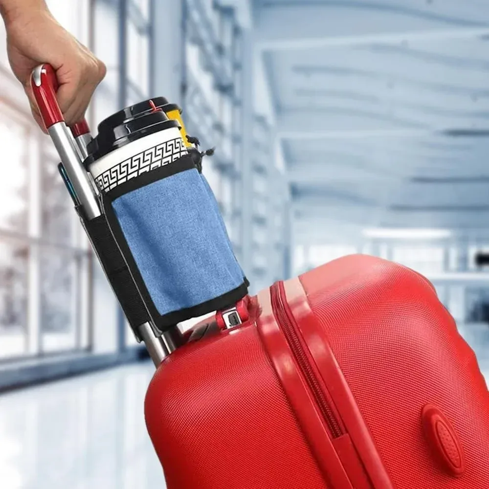 porte-gobelet pour bagages de voyage, valise à main libre durable, sac à boissons, porte-tasses de thé au lait et à café, convient à toutes les poignées de valise
