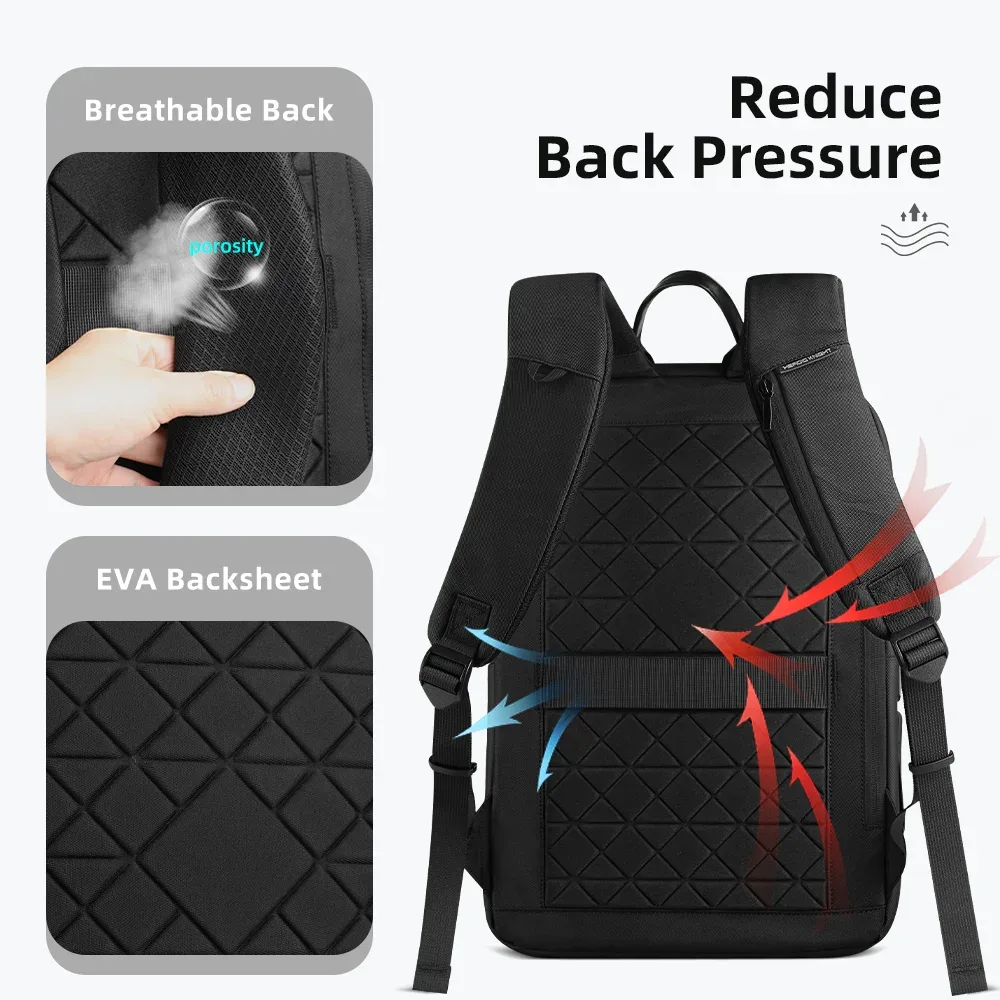 hcankcan-sac à dos étanche pour ordinateur portable pour homme, grande capacité, sacs à dos d'affaires, voyage, randonnée, sac à dos scolaire, 03, sac de travail