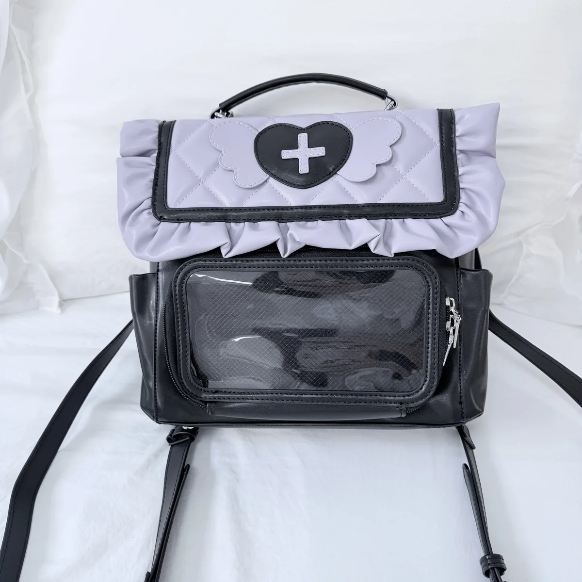 transparent ita mochilas mujer original carré mochila hit couleur design sac multi-fonction sac à dos doux cool sacs pour femme