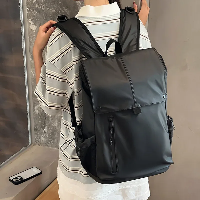 sac à dos en cuir imperméable pour hommes et femmes, orange, vert, noir, kaki, voyage en plein air, pochette d'ordinateur d'affaires, sac d'école de grande capacité