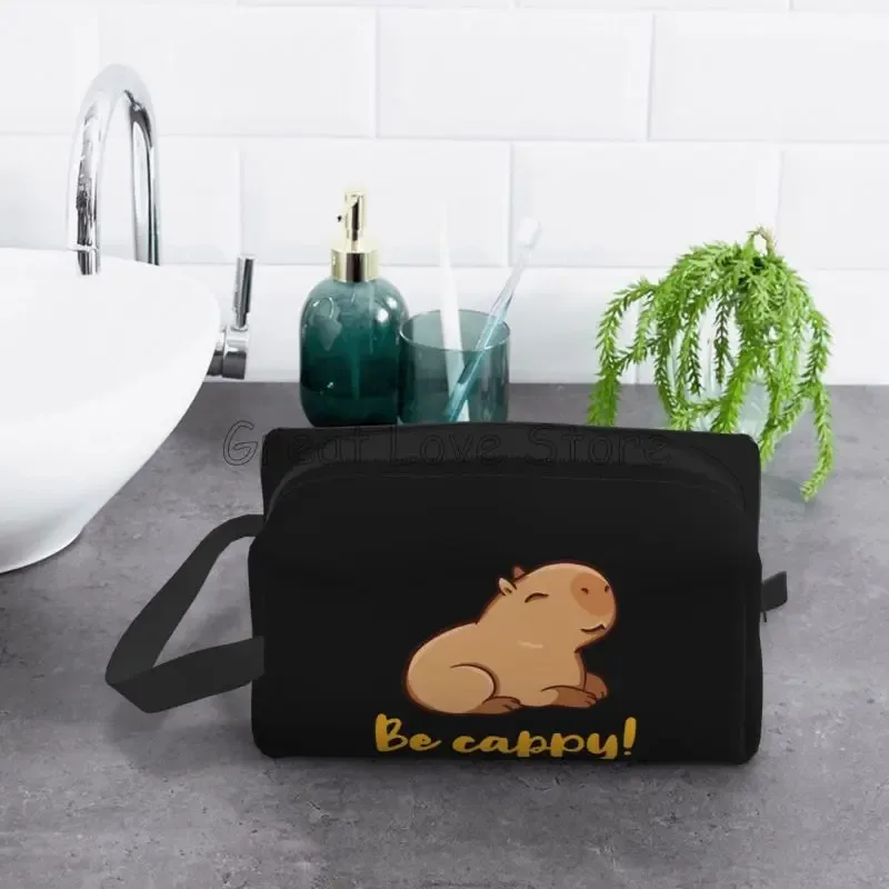 mignon capybara be cappy voyage sac cosmétique grande capacité pochette de maquillage étanche accessoires de toilette organisateur pour femmes filles