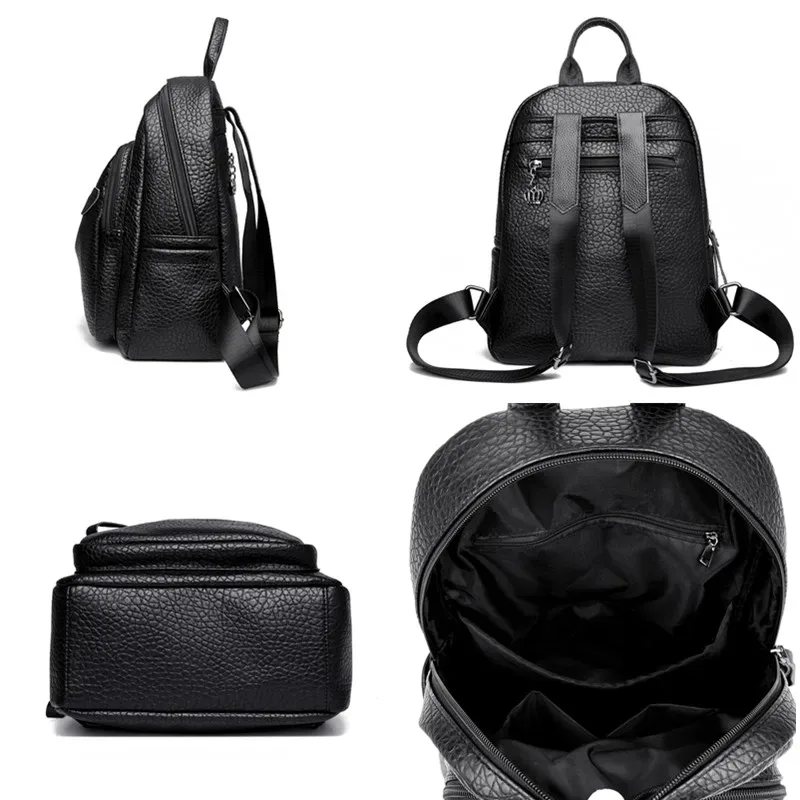 sac à dos classique de luxe en cuir de vachette pour femme, sac de voyage tendance, sac d'école pour filles, mochilas feminina