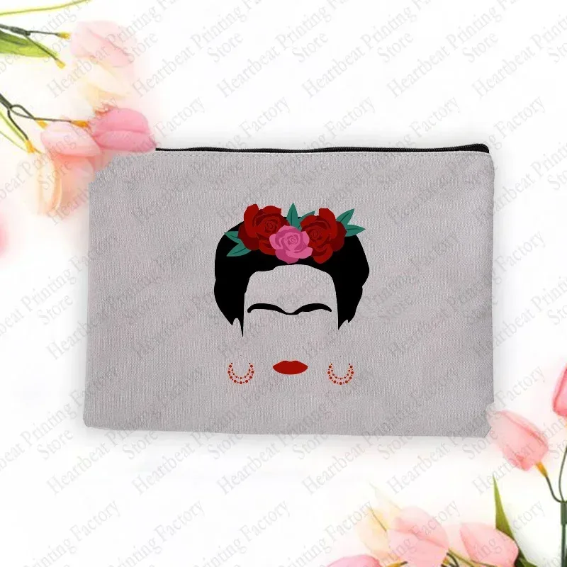 trousse de maquillage colorée « a besos entiendo a veces », sac de voyage pour cosmétiques, organisateur de toilette, pochette de rangement, trousse à crayons, cadeau